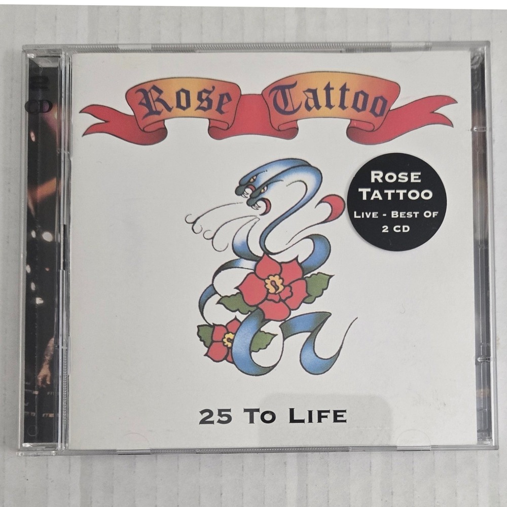 Rose Tattoo 25 To Life Live Best Of 2 CD Set 2000 Steamhammer Hard Rock Aussie
